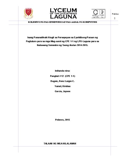 pamper in tagalog|term paper in tagalog.